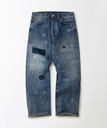 OUTSTANDING（アウトスタンディング）の「30S CINCH BACK SELVEDGE WIDE PANTS_REPAIR BLUE（デニムパンツ）」