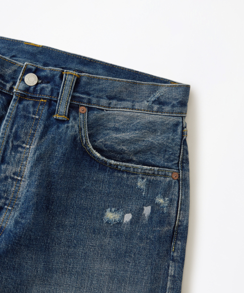 OUTSTANDING(アウトスタンディング)の「30S CINCH BACK SELVEDGE WIDE PANTS_REPAIR BLUE(デニムパンツ・メンズ・その他・SMALL/MEDIUM/LARGE)」の5枚目の写真