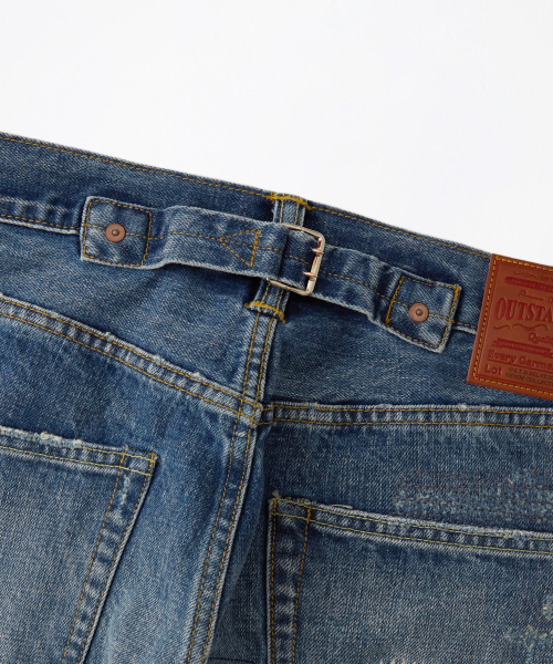 OUTSTANDING(アウトスタンディング)の「30S CINCH BACK SELVEDGE WIDE PANTS_REPAIR BLUE(デニムパンツ・メンズ・その他・SMALL/MEDIUM/LARGE)」の7枚目の写真