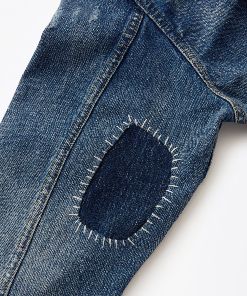 OUTSTANDING(アウトスタンディング)の「30S CINCH BACK SELVEDGE WIDE PANTS_REPAIR BLUE(デニムパンツ・メンズ・その他・SMALL/MEDIUM/LARGE)」の8枚目の写真