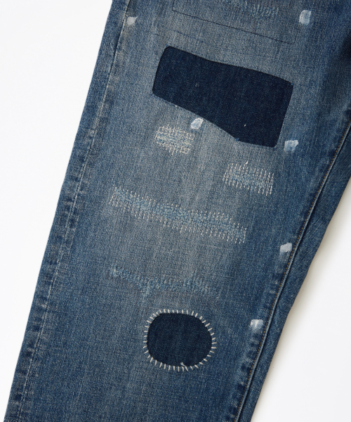 OUTSTANDING(アウトスタンディング)の「30S CINCH BACK SELVEDGE WIDE PANTS_REPAIR BLUE(デニムパンツ・メンズ・その他・SMALL/MEDIUM/LARGE)」の9枚目の写真