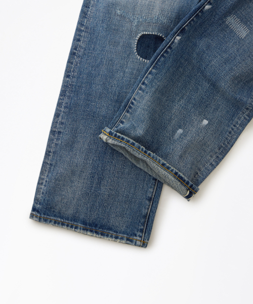 OUTSTANDING(アウトスタンディング)の「30S CINCH BACK SELVEDGE WIDE PANTS_REPAIR BLUE(デニムパンツ・メンズ・その他・SMALL/MEDIUM/LARGE)」の12枚目の写真