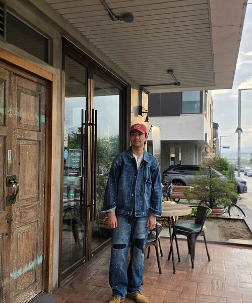 OUTSTANDING(アウトスタンディング)の「30S CINCH BACK SELVEDGE WIDE PANTS_REPAIR BLUE(デニムパンツ・メンズ・その他・SMALL/MEDIUM/LARGE)」の13枚目の写真
