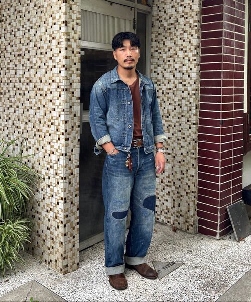 OUTSTANDING(アウトスタンディング)の「30S CINCH BACK SELVEDGE WIDE PANTS_REPAIR BLUE(デニムパンツ・メンズ・その他・SMALL/MEDIUM/LARGE)」の14枚目の写真