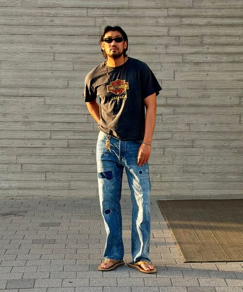 OUTSTANDING(アウトスタンディング)の「30S CINCH BACK SELVEDGE WIDE PANTS_REPAIR BLUE(デニムパンツ・メンズ・その他・SMALL/MEDIUM/LARGE)」の18枚目の写真