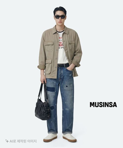 OUTSTANDING(アウトスタンディング)の「30S CINCH BACK SELVEDGE WIDE PANTS_REPAIR BLUE(デニムパンツ・メンズ・その他・SMALL/MEDIUM/LARGE)」の21枚目の写真