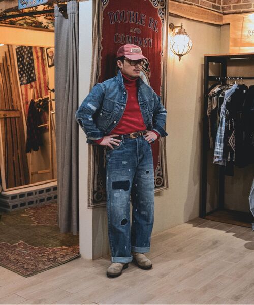 OUTSTANDING(アウトスタンディング)の「30S CINCH BACK SELVEDGE WIDE PANTS_REPAIR BLUE(デニムパンツ・メンズ・その他・SMALL/MEDIUM/LARGE)」の22枚目の写真