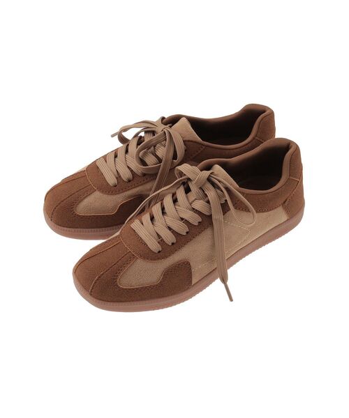 Green　Parks（グリーンパークス）の「ソフトコンビスニーカー（スニーカー・レディース・ライトグレー/ベージュ・L/M/S）」の3枚目の写真