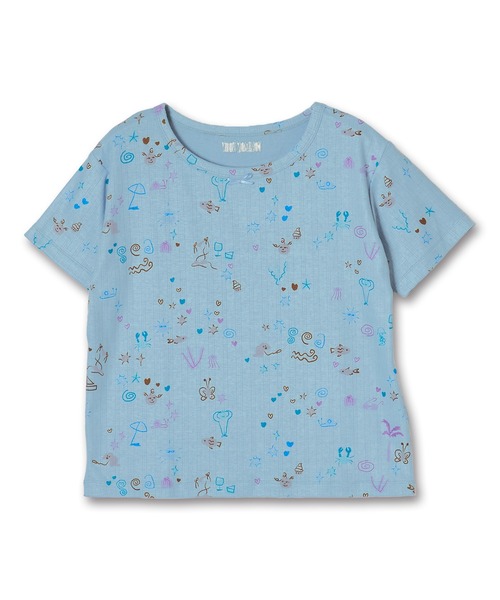 Common Noun(コモン ナウン)の「“SEA” Aimi Odawara 針抜き半袖トップス(Tシャツ/カットソー・レディース・サックスブルー/イエロー・M)」の3枚目の写真