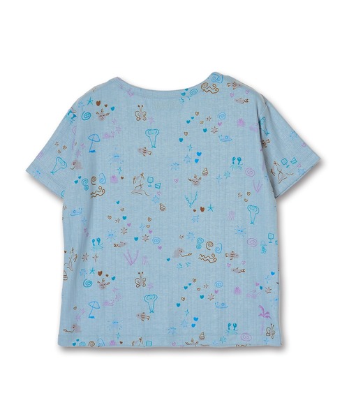 Common Noun(コモン ナウン)の「“SEA” Aimi Odawara 針抜き半袖トップス(Tシャツ/カットソー・レディース・サックスブルー/イエロー・M)」の4枚目の写真