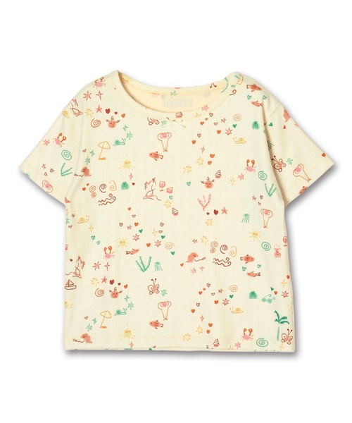 Common Noun(コモン ナウン)の「“SEA” Aimi Odawara 針抜き半袖トップス(Tシャツ/カットソー・レディース・サックスブルー/イエロー・M)」の5枚目の写真