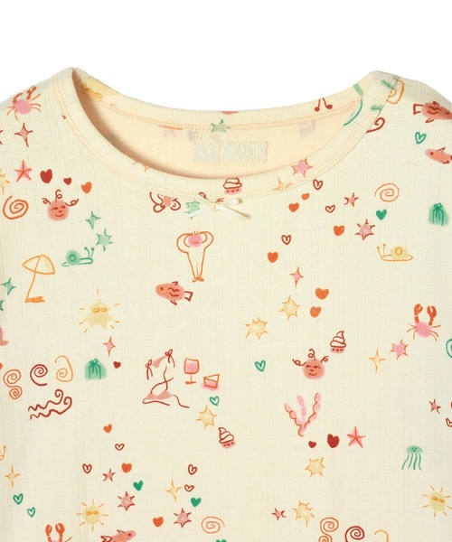 Common Noun(コモン ナウン)の「“SEA” Aimi Odawara 針抜き半袖トップス(Tシャツ/カットソー・レディース・サックスブルー/イエロー・M)」の7枚目の写真