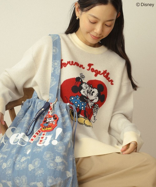 Disney(ディズニー)の「ミッキー&フレンズ/ジャガードニットプルオーバー(ニット/セーター・レディース・アイボリー/杢グレー・FREE)」の11枚目の写真