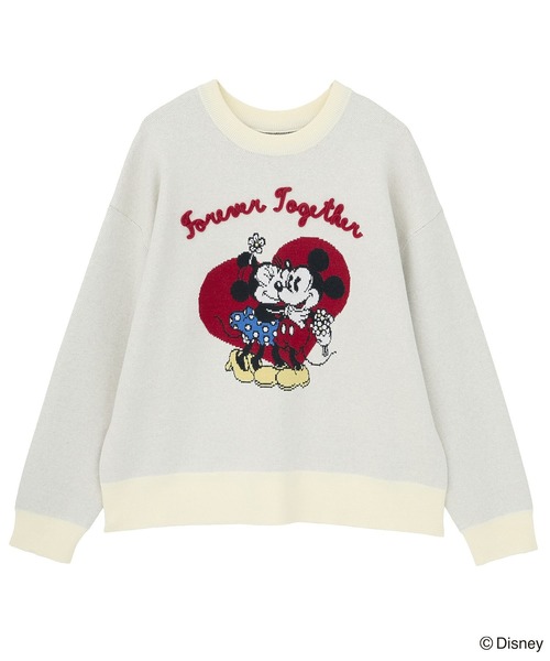 Disney(ディズニー)の「ミッキー&フレンズ/ジャガードニットプルオーバー(ニット/セーター・レディース・アイボリー/杢グレー・FREE)」の15枚目の写真