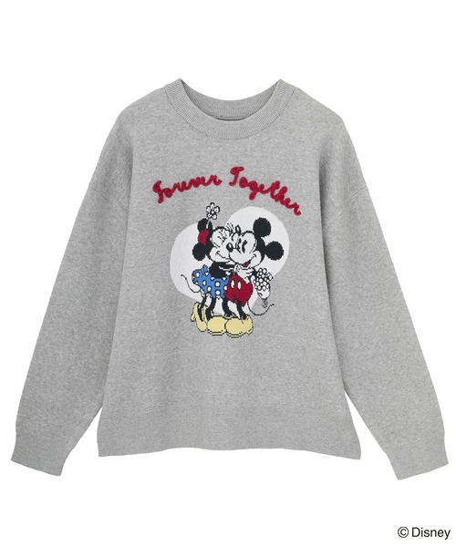 Disney(ディズニー)の「ミッキー&フレンズ/ジャガードニットプルオーバー(ニット/セーター・レディース・アイボリー/杢グレー・FREE)」の21枚目の写真