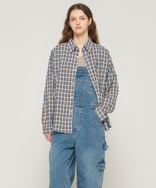 CARGOBROS FOR WOMAN(カーゴブロスフォーウィメン)の「デニムカーゴオーバーオールパンツ(ミディアムブルー)(サロペット/オーバーオール・レディース・その他・FREE)」の5枚目の写真