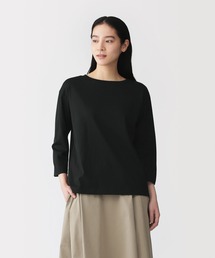 七分袖」に該当するTシャツ/カットソー（ブラック/黒色系