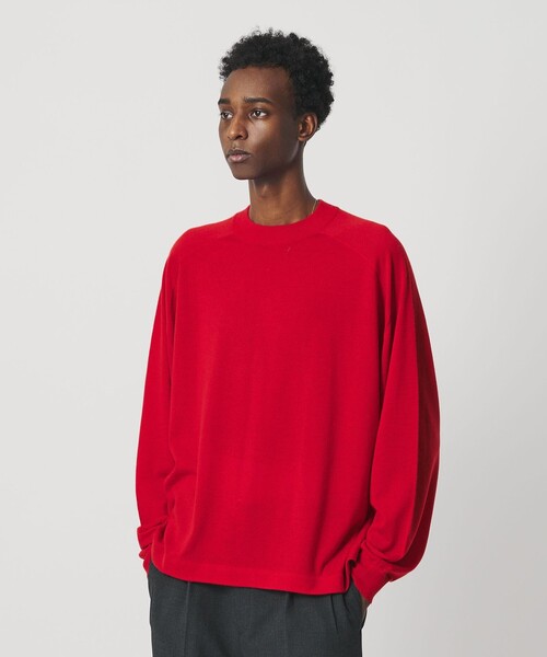 BEAUTY&YOUTH UNITED ARROWS（ビューティーアンドユースユナイテッドアローズ）の「＜OWNESS＞18ゲージ カシミヤ クロップド クルーネック ニット（ニット/セーター・メンズ・レッド/ダークブラウン・S/M/L）」の6枚目の写真