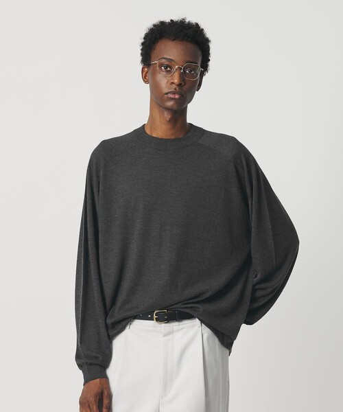 BEAUTY&YOUTH カシミヤ OWNESS＞18ゲージ カシミヤ クロップド クルーネック ニット（ニット