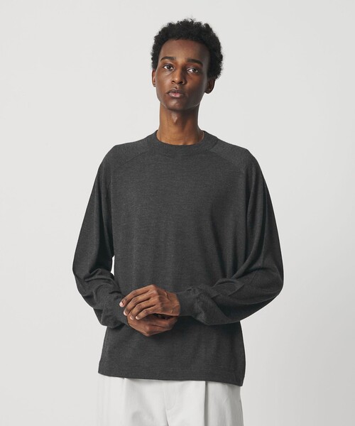 BEAUTY&YOUTH UNITED ARROWS（ビューティーアンドユースユナイテッドアローズ）の「＜OWNESS＞18ゲージ カシミヤ クロップド クルーネック ニット（ニット/セーター・メンズ・レッド/ダークブラウン・S/M/L）」の11枚目の写真