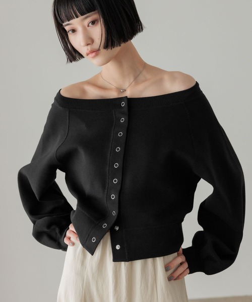 LOWRYS FARM（ローリーズファーム）の「リバーシブルオフショルウラケプルオーバー 642095（スウェット・レディース・ホワイト/イエロー/ブラック・FREE）」の10枚目の写真