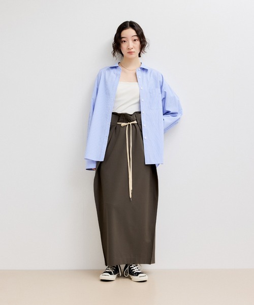 ADAM ET ROPE'（アダムエロペ）の「ドロストリーンスカート（スカート・レディース・ブラック/ブラウン・38/36）」の10枚目の写真