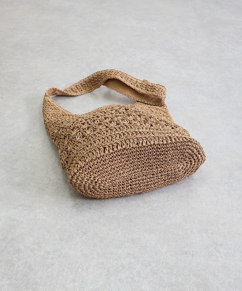 T・S・L（ティーエスエル）の「ペーパーショルダーバッグ（かごバッグ・レディース・ベージュ/ブルー/ナチュラル・FREE）」の5枚目の写真