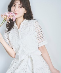 NOELA（ノエラ）の「コットンレースシャツワンピース（ワンピース）」