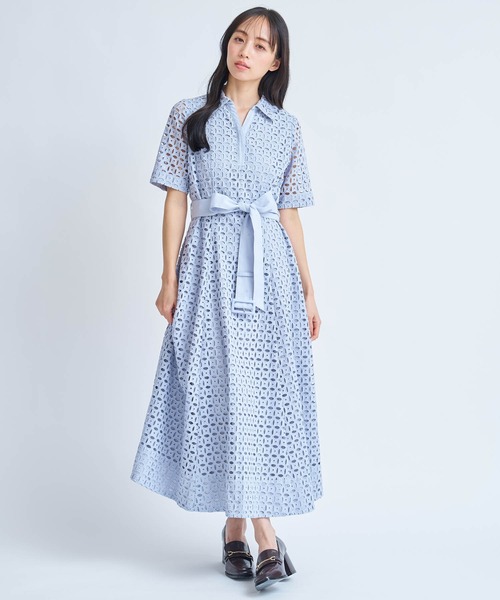 NOELA（ノエラ）の「【追加生産】コットンレースシャツワンピース（ワンピース・レディース・オフホワイト/サックスブルー/ネイビー・S/M）」の17枚目の写真