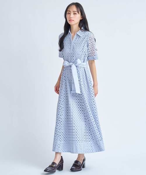NOELA（ノエラ）の「【追加生産】コットンレースシャツワンピース（ワンピース・レディース・オフホワイト/サックスブルー/ネイビー・S/M）」の16枚目の写真