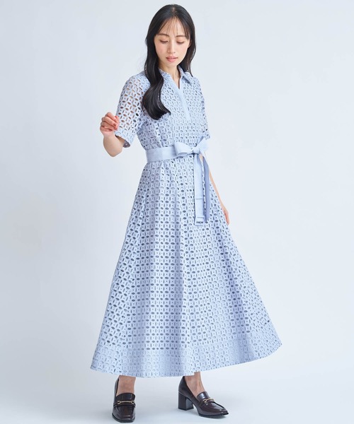 NOELA（ノエラ）の「【追加生産】コットンレースシャツワンピース（ワンピース・レディース・オフホワイト/サックスブルー/ネイビー・S/M）」の15枚目の写真