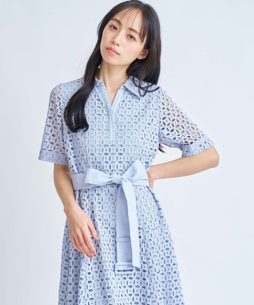 NOELA（ノエラ）の「【追加生産】コットンレースシャツワンピース（ワンピース・レディース・オフホワイト/サックスブルー/ネイビー・S/M）」の13枚目の写真