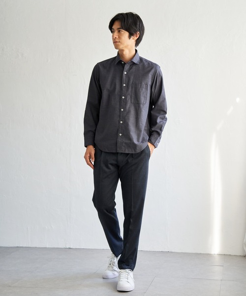IKKA LOUNGE(イッカラウンジ)の「デニムライクスイスカラーシャツ(シャツ/ブラウス・メンズ・ダークネイビー/ホワイト/ネイビー/ブラック・XL/L/M/S)」の11枚目の写真
