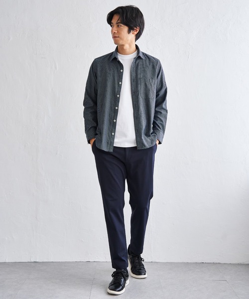 IKKA LOUNGE(イッカラウンジ)の「デニムライクスイスカラーシャツ(シャツ/ブラウス・メンズ・ダークネイビー/ホワイト/ネイビー/ブラック・XL/L/M/S)」の17枚目の写真