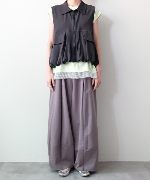 DOLLUPOOPS(ドールアップウップス)の「Gathered Balloon Vest(ギャザーバルーンベスト)(ベスト・レディース・ブラック/チャコール・FREE)」の13枚目の写真