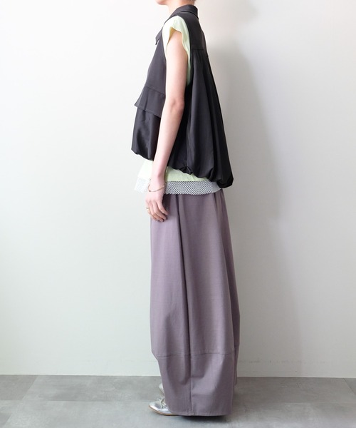 DOLLUPOOPS(ドールアップウップス)の「Gathered Balloon Vest(ギャザーバルーンベスト)(ベスト・レディース・ブラック/チャコール・FREE)」の14枚目の写真