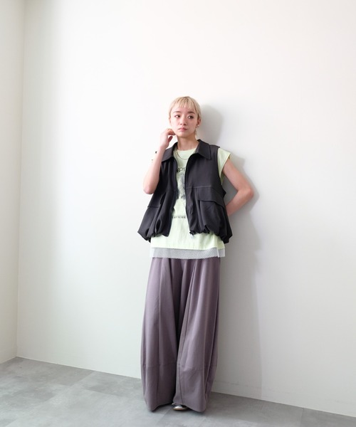 DOLLUPOOPS(ドールアップウップス)の「Gathered Balloon Vest(ギャザーバルーンベスト)(ベスト・レディース・ブラック/チャコール・FREE)」の5枚目の写真