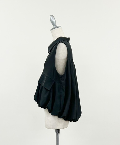 DOLLUPOOPS(ドールアップウップス)の「Gathered Balloon Vest(ギャザーバルーンベスト)(ベスト・レディース・ブラック/チャコール・FREE)」の22枚目の写真