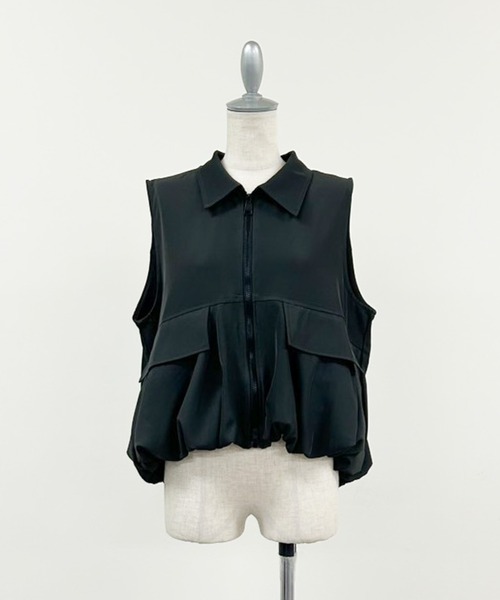 DOLLUPOOPS(ドールアップウップス)の「Gathered Balloon Vest(ギャザーバルーンベスト)(ベスト・レディース・ブラック/チャコール・FREE)」の21枚目の写真