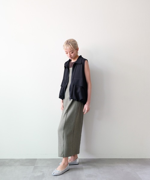 DOLLUPOOPS(ドールアップウップス)の「Gathered Balloon Vest(ギャザーバルーンベスト)(ベスト・レディース・ブラック/チャコール・FREE)」の8枚目の写真