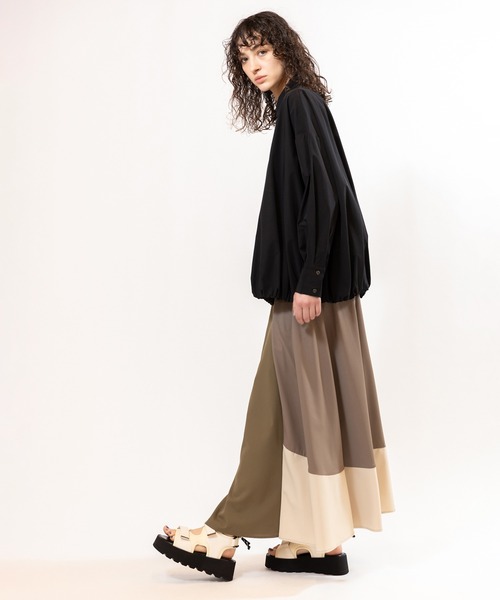 OSMOSIS(オズモーシス)の「バルーンブラウス(シャツ/ブラウス・レディース・ホワイト/ホワイト×ブラック/ブラック・ONE SIZE)」の5枚目の写真