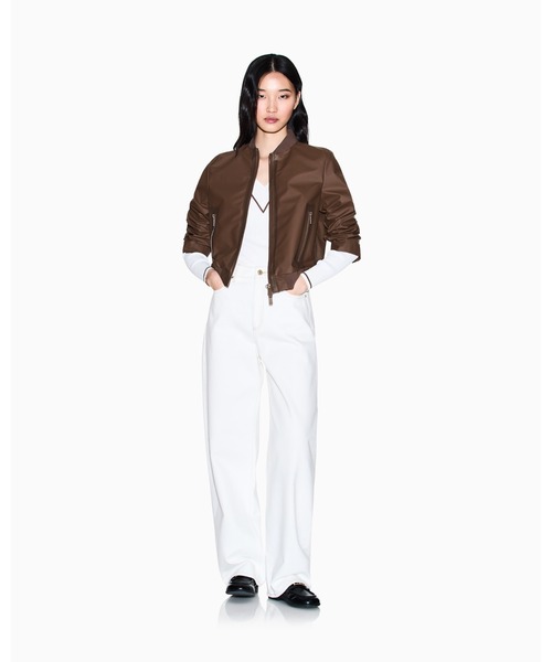 ARMANI EXCHANGE(アルマーニエクスチェンジ)の「【A|X アルマーニ エクスチェンジ】<オンライン限定>PUコーティングブルゾンジャケット(ブルゾン・レディース・ブラウン・X-SMALL/SMALL/MEDIUM/LARGE)」の3枚目の写真