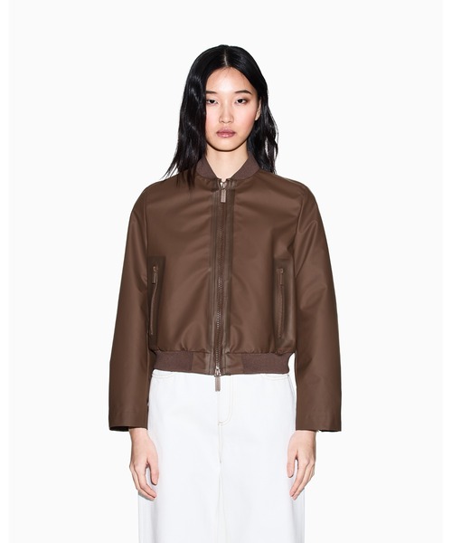 ARMANI EXCHANGE(アルマーニエクスチェンジ)の「【A|X アルマーニ エクスチェンジ】<オンライン限定>PUコーティングブルゾンジャケット(ブルゾン・レディース・ブラウン・X-SMALL/SMALL/MEDIUM/LARGE)」の6枚目の写真