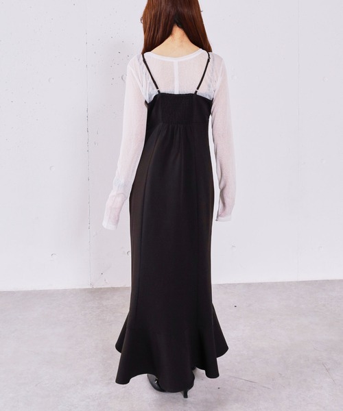 archives（アルシーヴ）の「ラッフルチェックキャミワンピース（ワンピース・レディース・グレー/ブラック/ホワイト×ブラック・MEDIUM）」の7枚目の写真