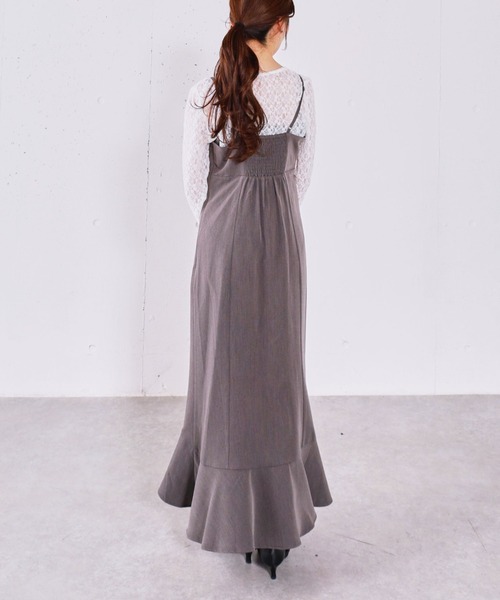 archives（アルシーヴ）の「ラッフルチェックキャミワンピース（ワンピース・レディース・グレー/ブラック/ホワイト×ブラック・MEDIUM）」の15枚目の写真