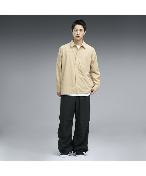 PUMA(プーマ)の「PUMA プーマ メンズ ESS エレベーテッド ウーブン 長袖 シャツ(ブルゾン・メンズ・ブラック/サンドベージュ・SMALL/X-LARGE/XX-LARGE/LARGE/MEDIUM)」の4枚目の写真