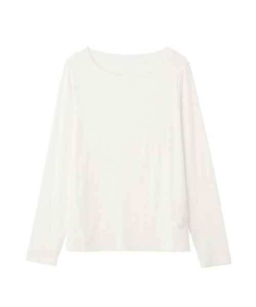 earth music&ecology（アースミュージックアンドエコロジー）の「微シアーメロープルオーバー（Tシャツ/カットソー・レディース・オフホワイト/グレー/ブラック/ライトブルー/ライトパープル・FREE）」の10枚目の写真