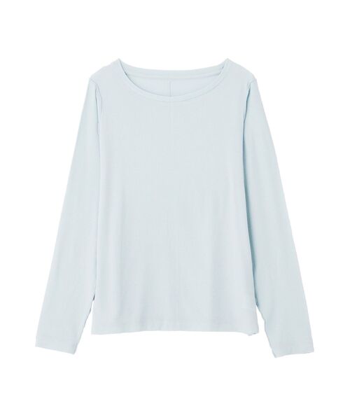earth music&ecology（アースミュージックアンドエコロジー）の「微シアーメロープルオーバー（Tシャツ/カットソー・レディース・オフホワイト/グレー/ブラック/ライトブルー/ライトパープル・FREE）」の13枚目の写真