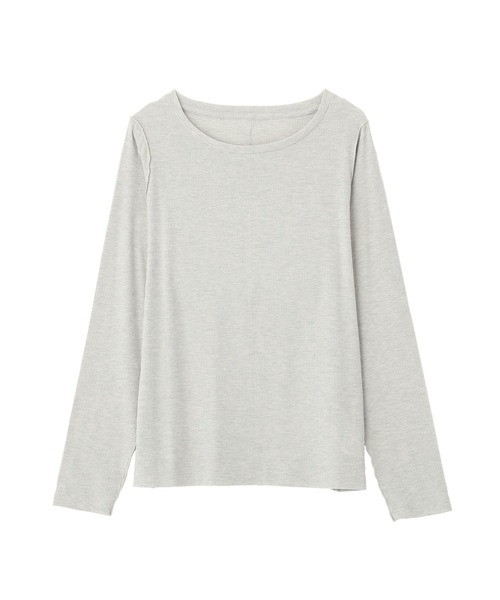 earth music&ecology（アースミュージックアンドエコロジー）の「微シアーメロープルオーバー（Tシャツ/カットソー・レディース・オフホワイト/グレー/ブラック/ライトブルー/ライトパープル・FREE）」の4枚目の写真