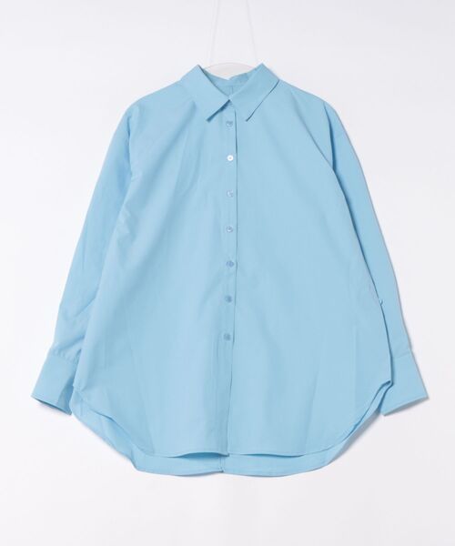 STYLEBLOCK（スタイルブロック）の「ブロードラップスカート付きシャツ（シャツ/ブラウス・レディース・ブルー/ホワイト/ブラック・M）」の9枚目の写真